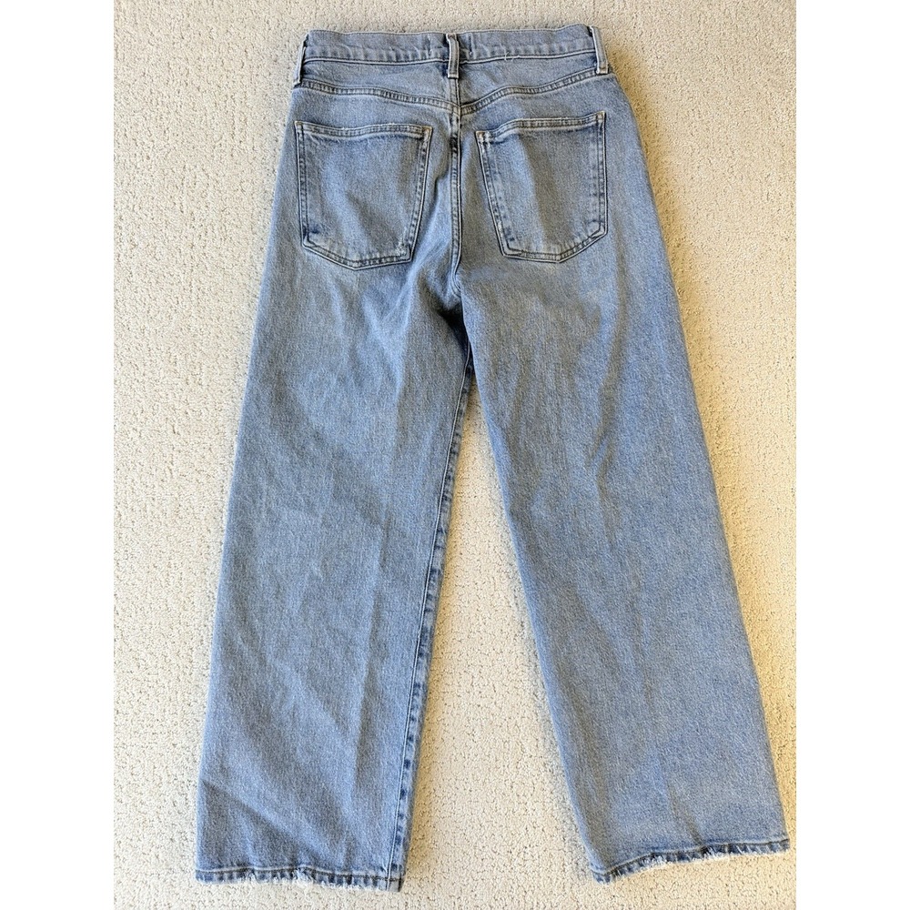 AGOLDE Harper Crop Womens Size 26 High Rise Straight Light Wash $188 - Picture 3 of 14